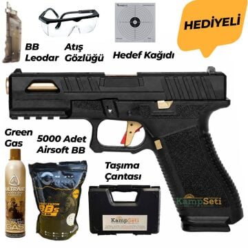 Regalarms Glock 17 Custom S1 GreenGas Blowback Airsoft Tabanca Gold