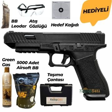 Vigor Glock 34 Custom Green Gas Blowback Airsoft Tabanca Siyah
