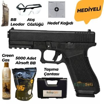 Vigor Glock 17 Custom GreenGas Blowback Airsoft Tabanca Polimer Siyah