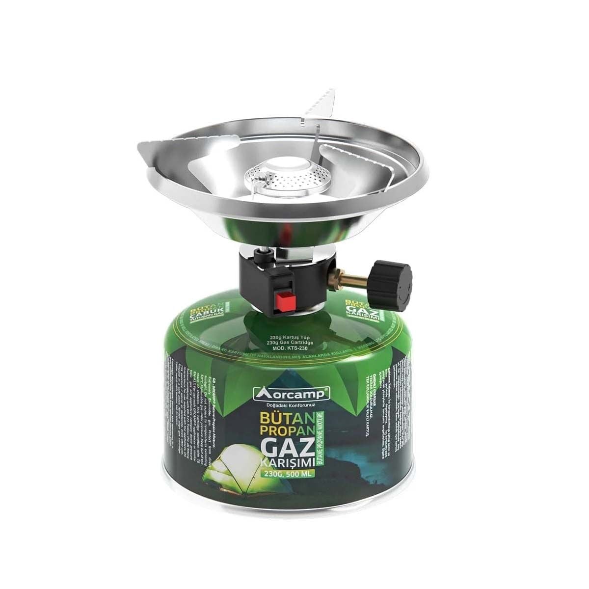 Orcamp Çakmaklı ve Rüzgarlıklı Kamp Ocak Tüplü 230 gr