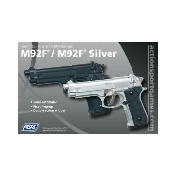 ASG M92F Green Gas Siyah Airsoft Tabanca