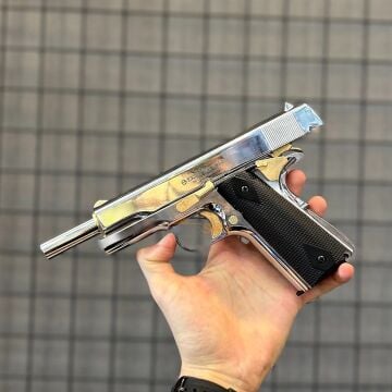 Ekol ES 1911 Colt Blowback Havalı Tabanca Parlak Beyaz Altın İşlemeli