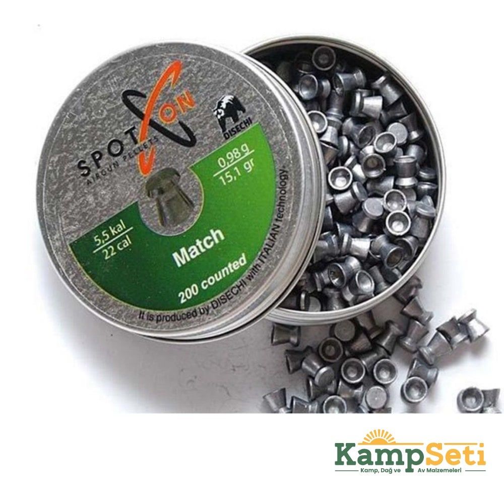 SpotOn Match 5.5mm Havalı Tüfek Mermisi (15.12 Grain Saçma)