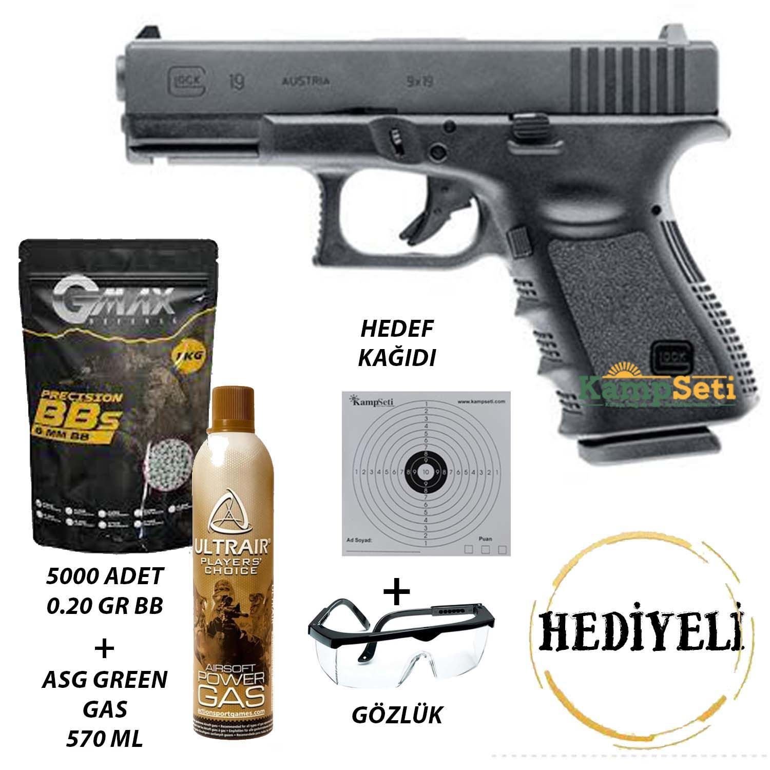 UMAREX Glock 19 Blowback Airsoft Tabanca - GreenGas