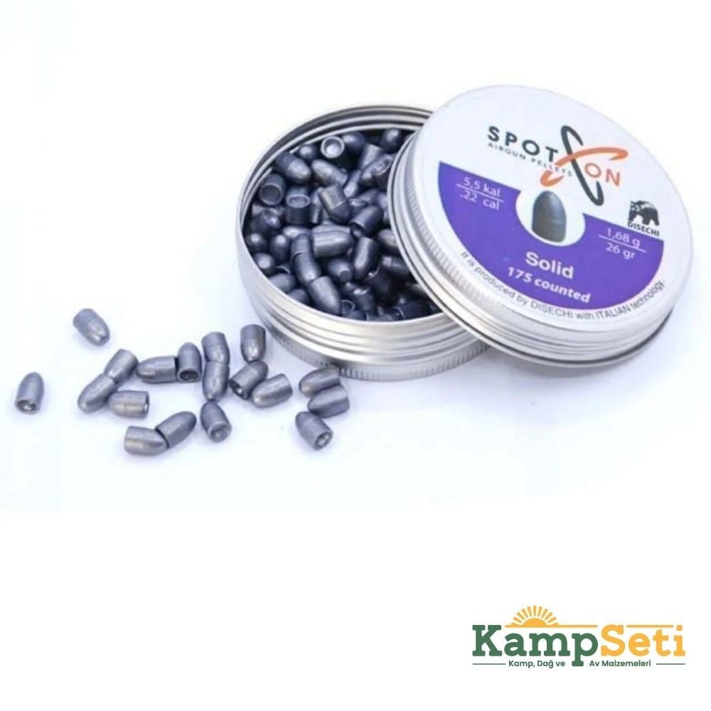 SpotOn 5.5mm Solid Havalı Tüfek Saçması (26 Grain Mermi)