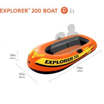 Intex Explorer 200 Şişme Bot Seti 2 Kişilik (Kürek+Pompa)