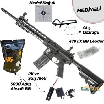 D-BOYS M4 10″ Airsoft Tüfek AEG Polimer Siyah