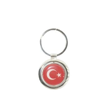 Nogay Türk Bayraklı Anahtarlık Özel Tasarım Çinko Anahtarlık TR-02