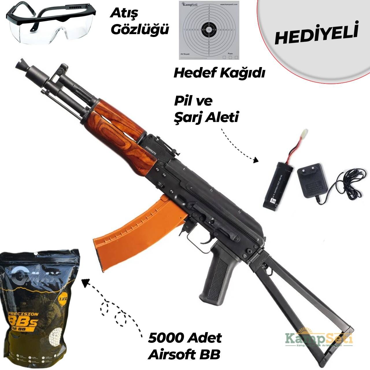 D-BOYS AK47 Airsoft Tüfek Full Metal Gerçek Ağaç 4784