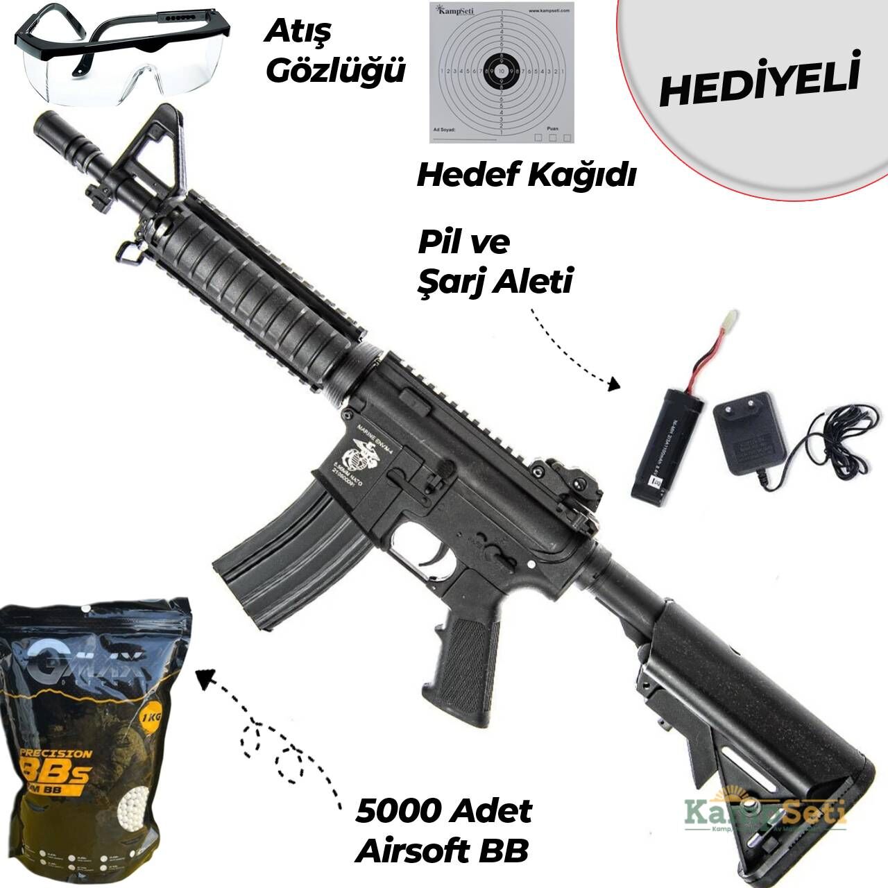 D-BOYS M4 CQB Airsoft Tüfek Standart Versiyon Siyah