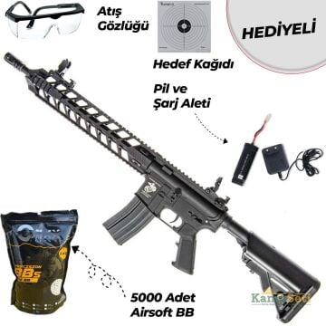 D-BOYS M4 13″ Airsoft Tüfek Polimer Siyah 7302