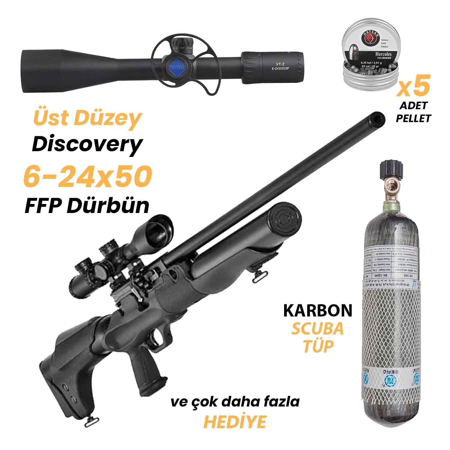 FFP-Carbon Set Hatsan Hercules 666 QE PCP Havalı Tüfek 6.35mm
