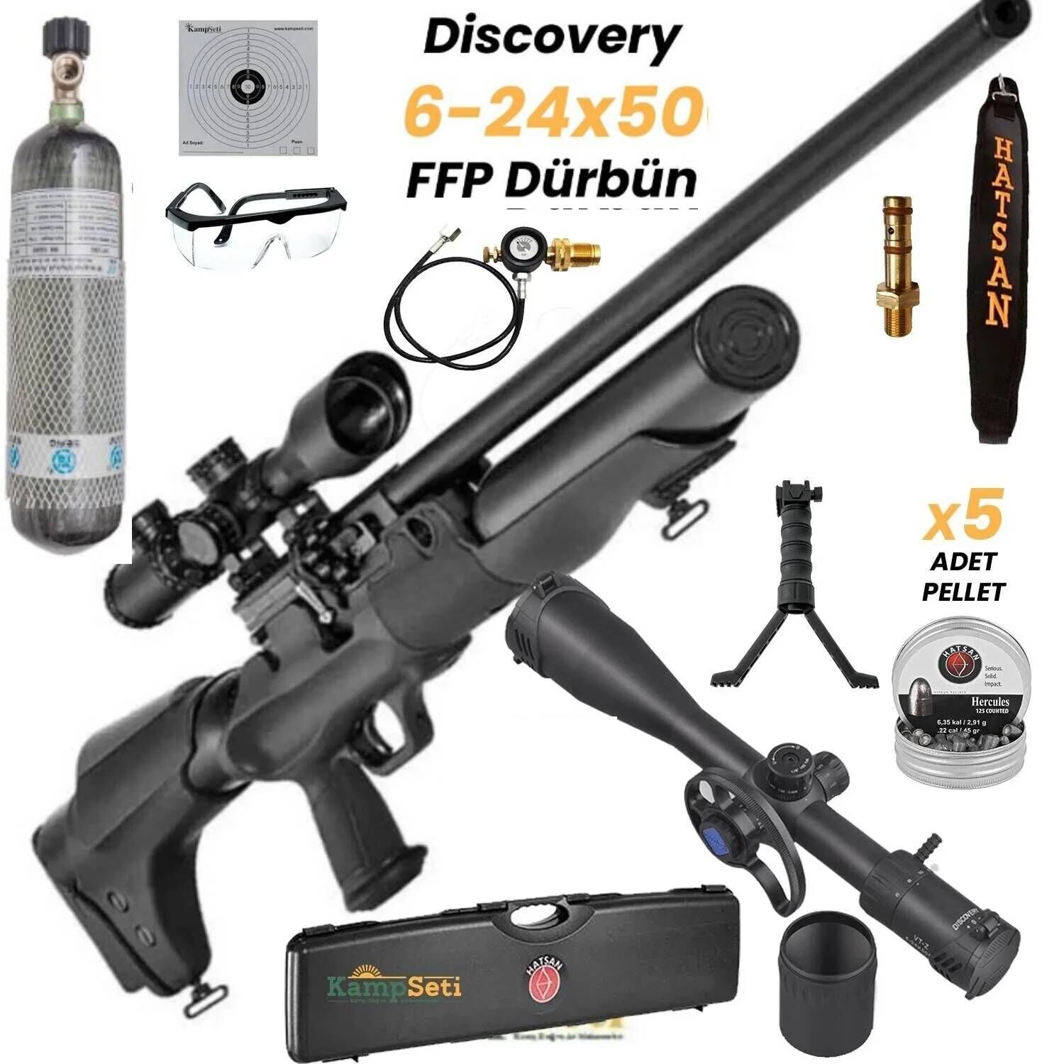 FFP Dürbün-Carbon Set Hatsan Hercules 666 QE PCP Havalı Tüfek 6.35mm