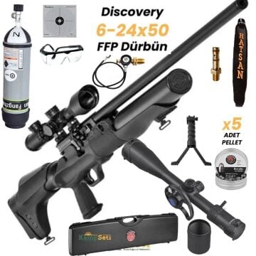 Pro Set Hatsan Hercules 666 QE PCP Havalı Tüfek 6.35 mm 6-24x50 Dürbün ve Çelik Tüp