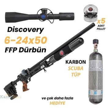 FFP Dürbün-Carbon Set Hatsan Factor Sniper Long PCP Havalı Tüfek 6.35 mm