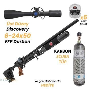 FFP-Carbon Set Hatsan Factor Sniper Long PCP Havalı Tüfek 6.35 mm