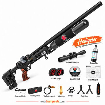 Hatsan Factor Sniper Long PCP Havalı Tüfek 6.35 mm 3-9x40 Dürbünlü
