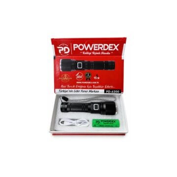 Powerdex PD-6200 El Feneri 15W Zoomlu Metal Gövde
