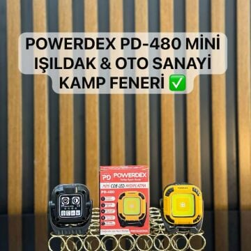 Powerdex PD-480 Mini El Feneri COB LED Şarjlı