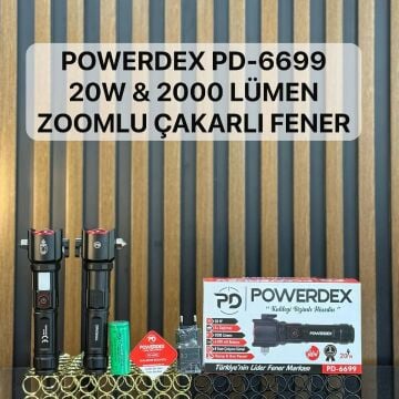 Powerdex PD-6699 Profesyonel Şarjlı El Feneri