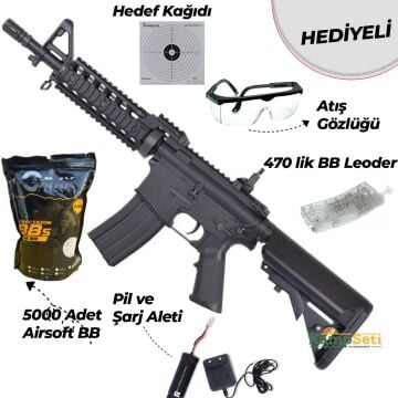 CYMA Sport CQB M4 Airsoft Tüfek AEG 8'' UX 4 El Koruyuculu