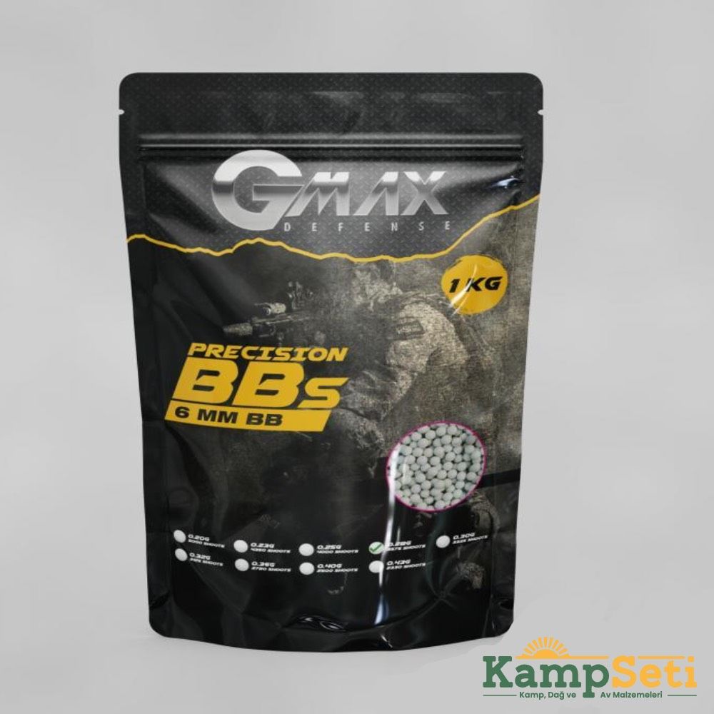 Gmax Defense 0,40 Gram Airsoft BB Mermi 6 mm (1 Kg)