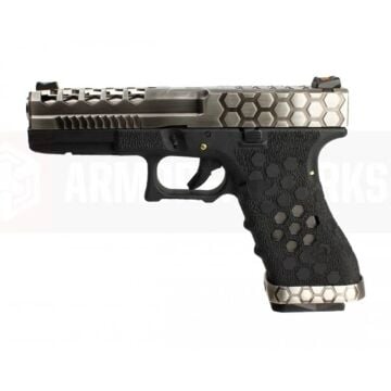 AW Custom Hex Cut Havalı Tabanca 4.5 mm Gümüş / Siyah