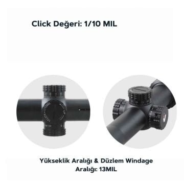 Victoptics S4 6-24x50 SFP Tüfek Dürbünü
