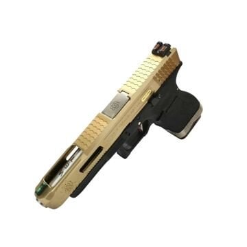 We Glock G34 Tıtanıum Gold Airsoft Tabanca GreenGas Blowback
