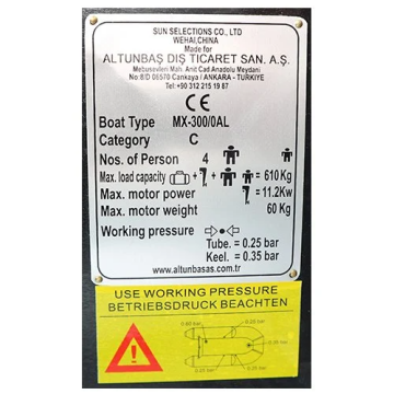 DFT Discovery MX300AL Şişme Bot 300cm