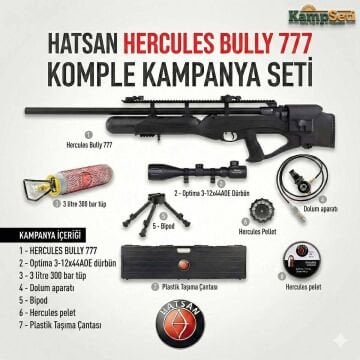 Full Set Hatsan Hercules Bully 777 PCP Havalı Tüfek