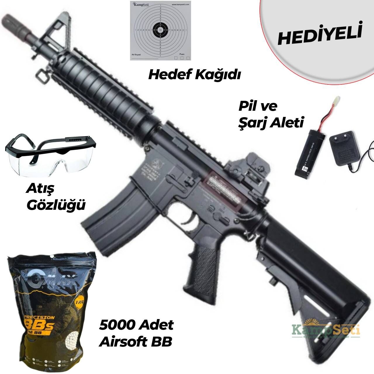 CYMA M4 CQB-R SOPMOD LiPo Ready Metal Gearbox Siyah AEG Airsoft Tüfek