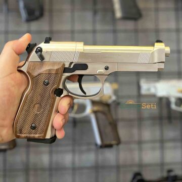 Umarex BERETTA M 92 Havalı Tabanca 4.5 mm (ahşap kabza) Parlak
