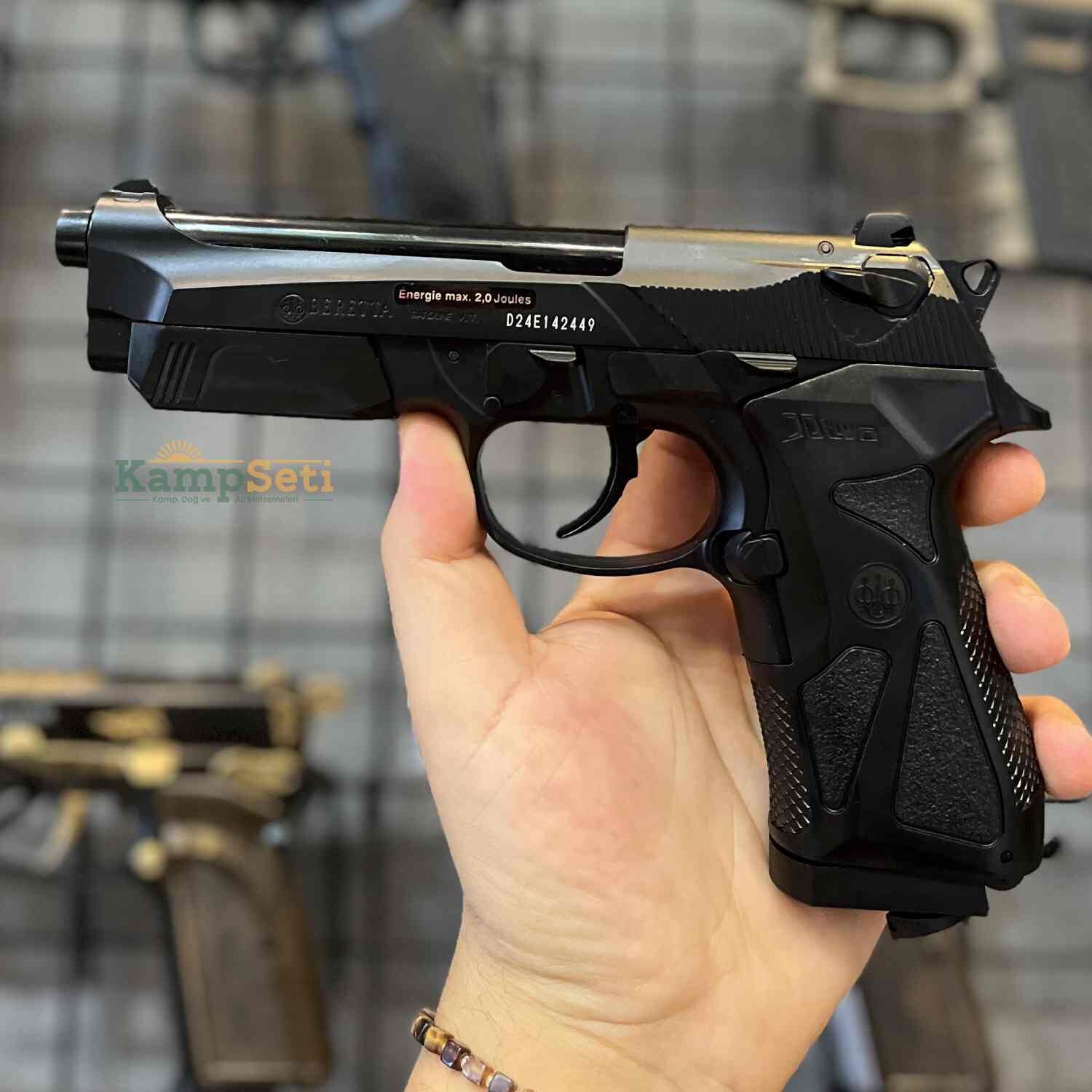 P.BERETTA エアソフトガン Umarex Beretta 90two 6 mm Airsoft Tabanca Siyah - Kamp Seti