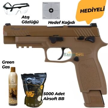 Sig Sauer P320 M17 Çöl Airsoft Tabanca Green Gas