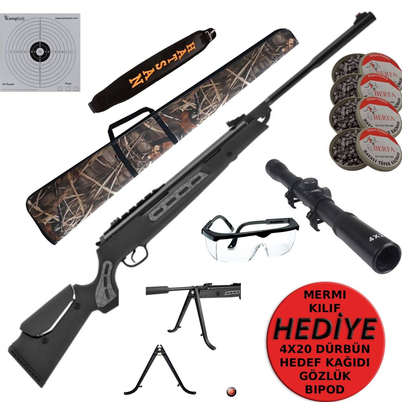 Hatsan Mod 135 Sniper Vortex QE Havalı Tüfek Siyah 5.5 mm