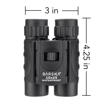 BARSKA BLACK 10X25WP Su Geçirmez El Dürbünü