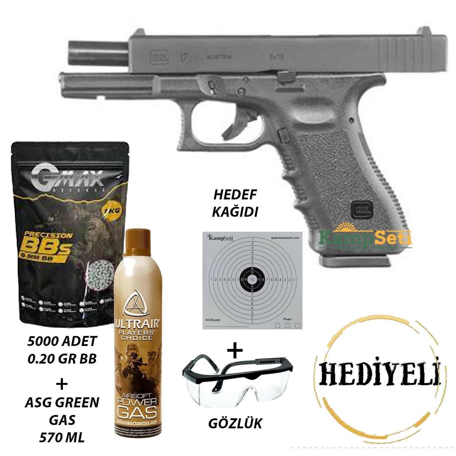 Umarex GLOCK 17 Blowback Airsoft Tabanca 6 mm Green Gas