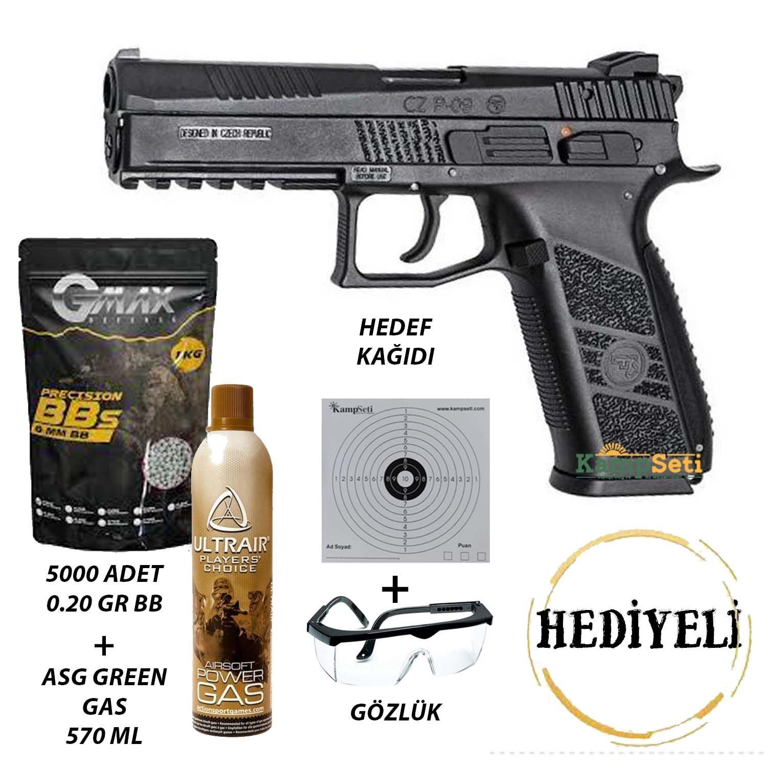 ASG CZ P09 Duty Blowback Airsoft Tabanca Siyah