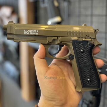 CYBERGUN Swiss Arms PT92 2,11 JM 4,5mm Havalı Tabanca Tan