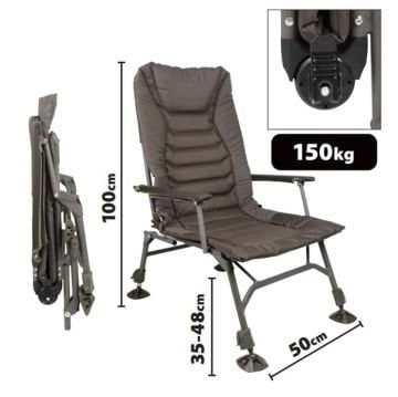 SPRO Throne 61 Lüks Katlanır Kamp Sandalyesi - 150 kg