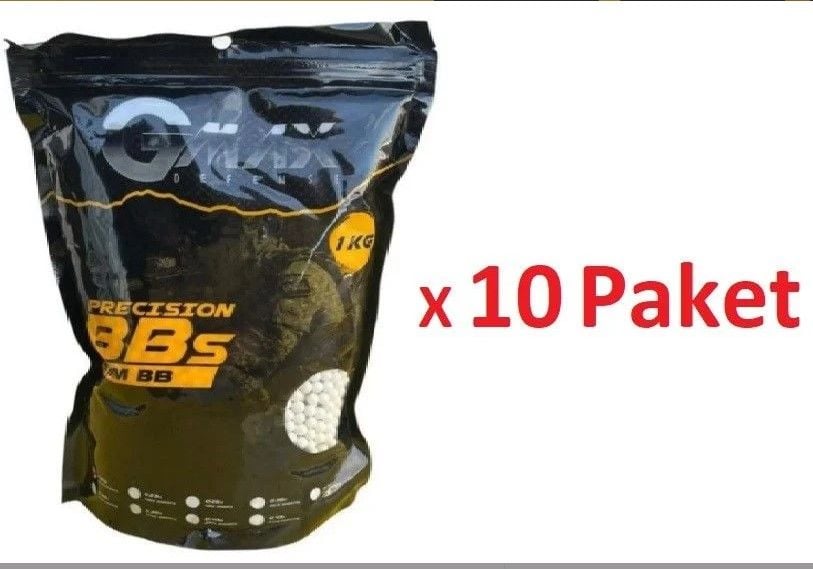 GMAX 0.25 Gr Airsof BB Mermi Plastik 1 KG 10 Adet