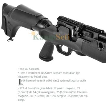 Full Set Hatsan Hercules 666 QE PCP Havalı Tüfek 6.35 mm