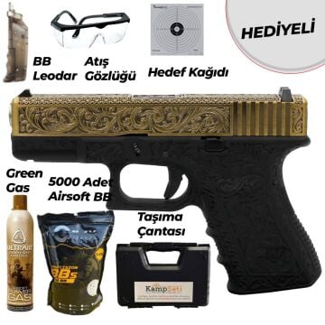 WE Glock 19 İvory GreenGas-Blowback Airsoft Tabanca
