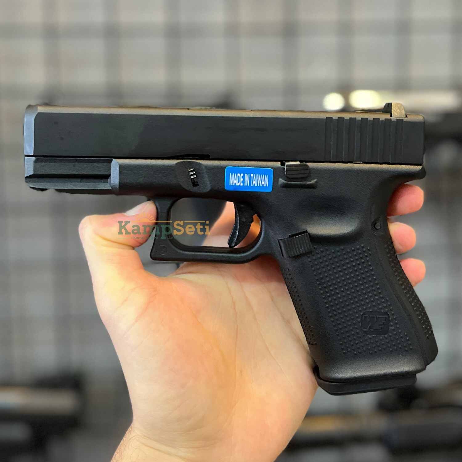 WE Glock 19 GEN5 GreenGas-Blowback Airsoft Tabanca Siyah