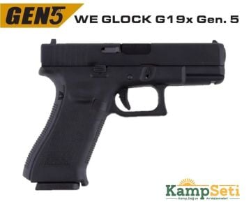 WE Glock 19 GEN5 GreenGas-Blowback Airsoft Tabanca Siyah