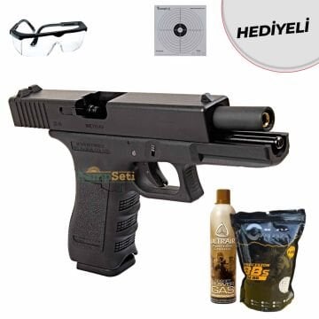 WE Glock 17 Gen5 GreenGas-Blowback Airsoft Tabanca 6mm Siyah