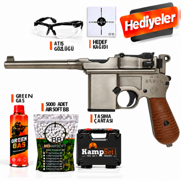 WE Mauser M712 Marking Green Gas-Blowback Airsoft Tabanca Gümüş