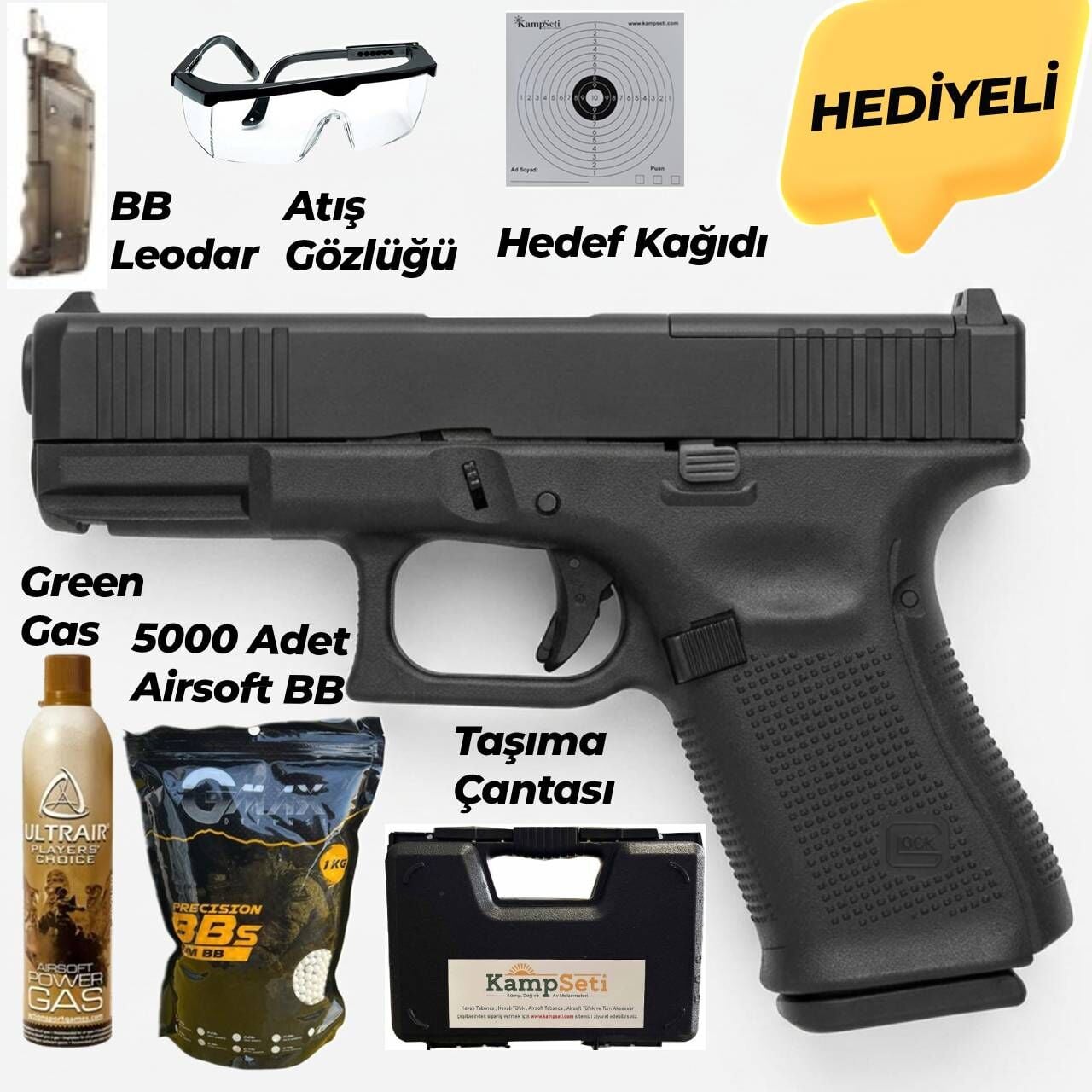 WE Glock 19 Gen5 Mos RMR Airsoft Tabanca (Reddot Yuvalı)