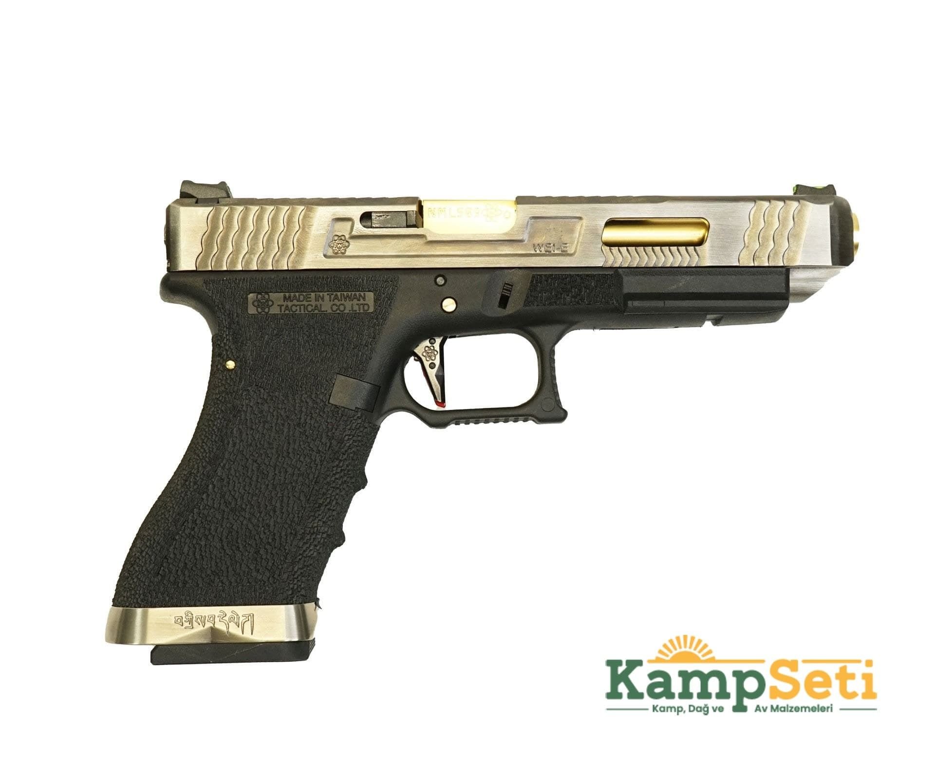 WE Glock G34 T3 Gold Namlu Blowbackli Airsoft Tabanca